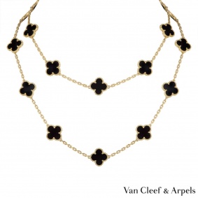 Van Cleef & Arpels Yellow Gold Vintage Alhambra Necklace VCARA43100